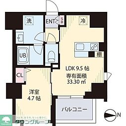 中野区中野3丁目マンション 1LDKの間取図画像