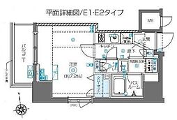 ZOOM東新宿 1Kの間取図画像