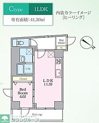 Luvast Yoyogi Park 1LDKの間取図画像