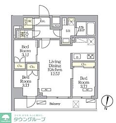 NOGATA RESIDENCE 3LDKの間取図画像