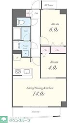 グランフォルム上鷺 2LDKの間取図画像