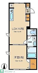 restful中野 1LDKの間取図画像