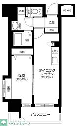 グローベル新大久保マスターズゲート 1DKの間取図画像