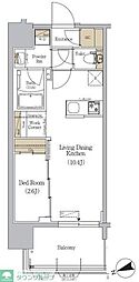 URBANEX駒込 1LDKの間取図画像