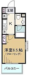 プライムアーバン早稲田 1Kの間取図画像