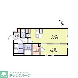 The Residence Ichigayadaimachi 1LDKの間取図画像
