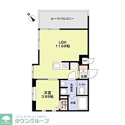 The Residence Ichigayadaimachi 1LDKの間取図画像