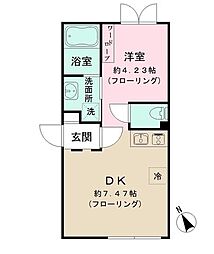 LAPiS中野坂上2 1DKの間取図画像