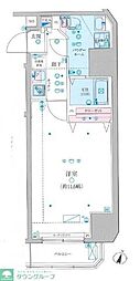 ジェノヴィア渋谷笹塚スカイガーデン 1Kの間取図画像