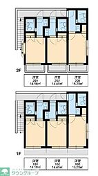 レオパレス東中野第4 1Kの間取図画像