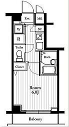ガラ・ステージ高円寺 1Kの間取図画像