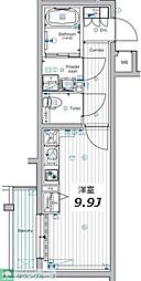 PREMIUMCUBE中野 ワンルームの間取図画像