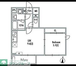 GRANPASEO 阿佐ヶ谷II 1LDKの間取図画像