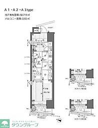 ZOOM都庁前 1Kの間取図画像