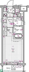 THEPREMIUMCUBEG東中野 1Kの間取図画像