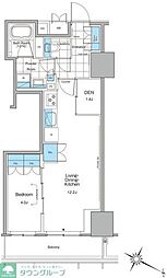 ルフォンプログレ北新宿 1LDKの間取図画像