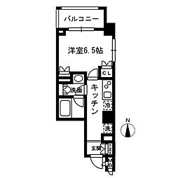 レジディア中落合-A 1Kの間取図画像
