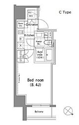 PARKHABIO青山 1Kの間取図画像