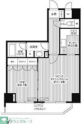 グランハイツ代々木 1LDKの間取図画像