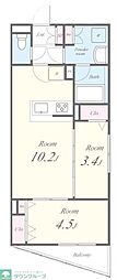 Residence Koenji Square 2LDKの間取図画像