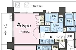 ガレリア東新宿 1Kの間取図画像