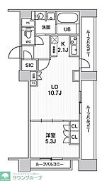 SEASONFLATS新高円寺 ワンルームの間取図画像