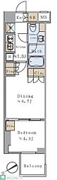 BrilliaistSENDAGAYA 1DKの間取図画像