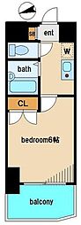 ロイヤルパレス高円寺 1Kの間取図画像