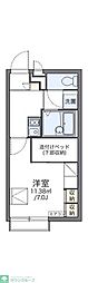 レオパレスウエスト 1Kの間取図画像