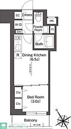 BluRock後楽園 1DKの間取図画像
