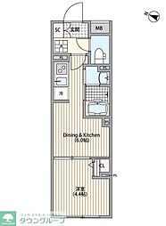 GRANPASEO中野III 1DKの間取図画像