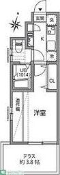 グランエッグス東高円寺 1Kの間取図画像