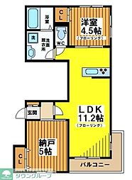 高橋ハイツ 1SLDKの間取図画像