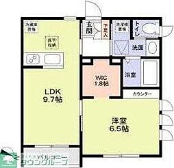 アビタシオンモネ 1LDKの間取図画像