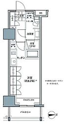 パークハビオ東中野 ワンルームの間取図画像