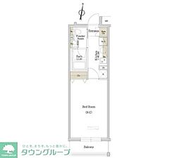 アーバネックス西新宿 1Kの間取図画像