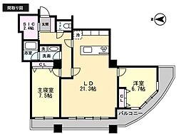 西戸山タワーホウムズノースタワー 2LDKの間取図画像