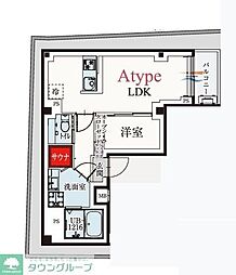 新宿区原町3丁目マンション 1LDKの間取図画像