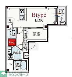 新宿区原町3丁目マンション 1LDKの間取図画像