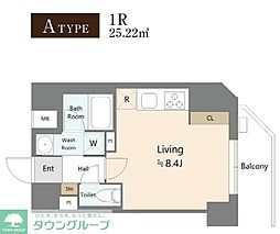 Alivis本郷三丁目 9階1Kの間取り