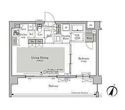都営三田線 西巣鴨駅 徒歩9分の賃貸マンション 5階1LDKの間取り