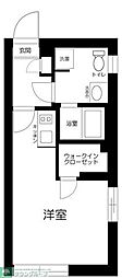ＥＳ−Ｇｒａｎｄｅ文京白山 3階ワンルームの間取り