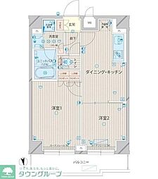 ルーブル上板橋 2DKの間取図画像