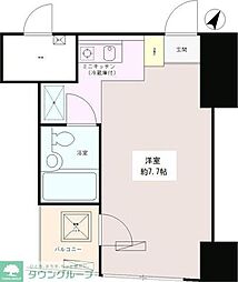 パーク・ノヴァ巣鴨 ワンルームの間取図画像