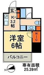ステイシス町屋 1Kの間取図画像