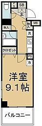 プリマベーラ王子 1Kの間取図画像
