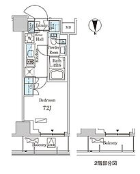 パークアクシス池袋 1Kの間取図画像