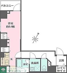 WHARF茗荷谷 ワンルームの間取図画像