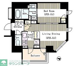 パークリュクス本郷 1LDKの間取図画像