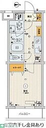 スカイコートプレイス千川 1Kの間取図画像